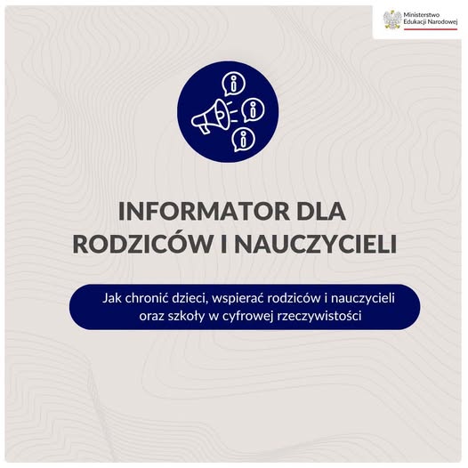 MEN publikuje informator o zagrożeniach cyfrowych dla dzieci