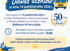 Dowóz uczniów w dniu 14 października 2026 r.