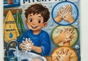 Plakat na Dzień Mycia Rąk.