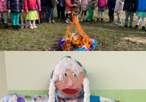 Dzieci palą marzannę