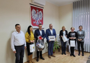 Uroczyste przejęcie przez Burmistrza Opatowca naszych uczniów