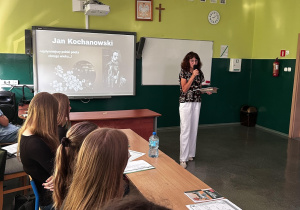 Referat nt. Narodowego Czytania wygłoszony przez panią Monikę Fau.