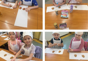 Kadry podczas dekoracji lukrem pierników.