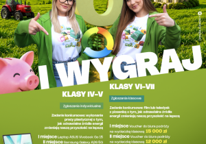 Plakat: Konkurs „Energia z rolnictwa” – rozłóż OZE na 6 i wygraj!