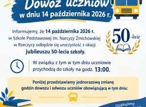 Dowóz uczniów w dniu 14 października 2026 r.