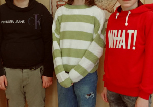 Wojtek, Hania i Bartek – uczniowie, którzy brali udział w konkursie o Złote Lilie