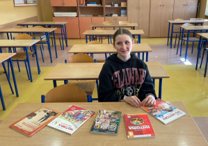 Inga, uczennica klasy V, która zakwalifikowała się do III etapu konkursu w Łodzi