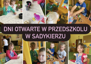 Kolaż zdjęć z zajęć otwartych.