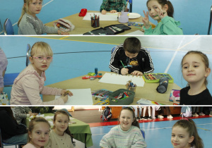 Konkurs Mam Talent. Wykonywanie prac plastycznych przez uczniów klasy I-III.