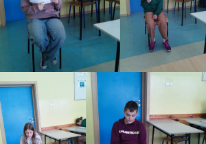 Uczestnicy konkursu podczas czytania tekstu.