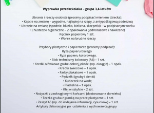 Wyprawka przedszkolaka