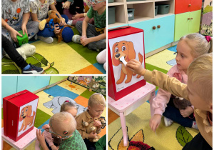 Zabawa matematyczna "Karminy kundelka" doskonaląca liczenie w grupie 4-5-latków.