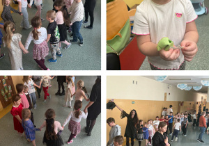 Dzieci przedszkolne podczas dyskoteki z okazji Andrzejek.