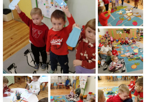 Zabawy na dywanie w grupie „Kamyczki”.