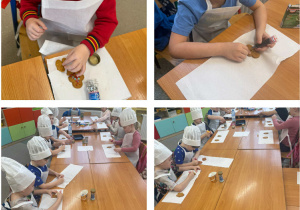 Dekorowanie przez dzieci piernikowych ludzików.