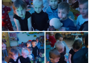 Dzieci w trakcie wróżb.