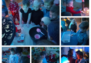 Kamyczki podczas wróżb andrzejkowych.