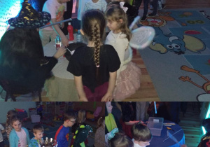 Dzieci podczas wróżb andrzejkowych.