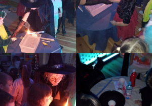 Dzieci podczas wróżb.