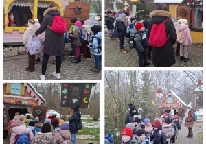 Przedszkolaki zwiedzają "Bajkową ścieżkę".