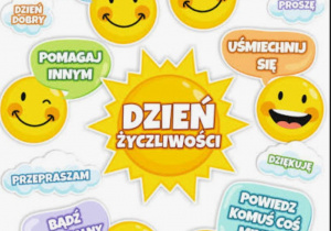 Plakat z okazji Dnia Życzliwości.