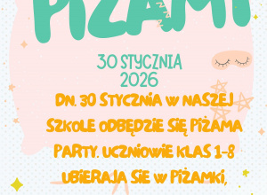 Plakat - Piżama Party 30.01.2026