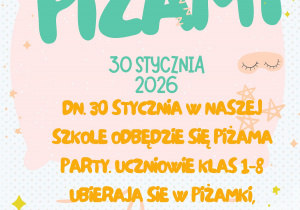 Plakat - Piżama Party 30.01.2026
