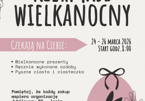 Plakat - Kiermasz Wielkanocny.