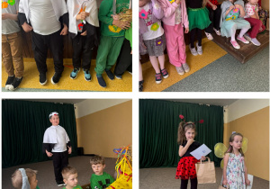 Dzieci podczas występu dla Pani Wiosny.