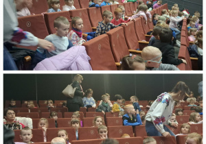 Promyczki i Skoczki na widowni przed spektaklem.