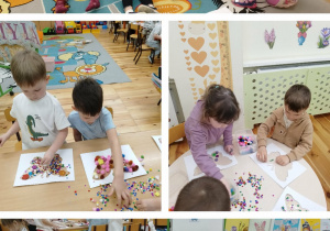 Kamyczki prezentują swoje motyle.