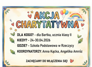 Plakat - Akcja charytatywna dla Bartka