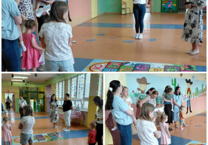 Pani Dyrektor Agata Ewa Ostalska zapoznaje rodziców oraz dzieci z kadrą pedagogiczną oraz ofertą edukacyjną przedszkola.