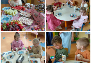 Zdrowy poczęstunek dla dzieci w formie bufetu.