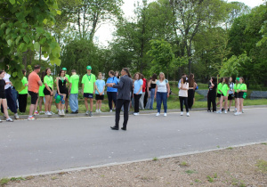 Wspólna rozmowa uczestników Rambitu 2026 z panem Wójtem Gminy Rzeczyca- Markiem Kaźmierczykiem.